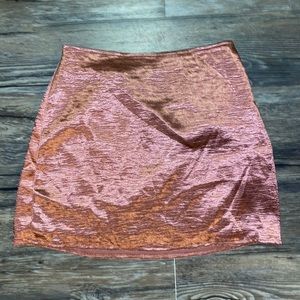 Express pink shiny skirt